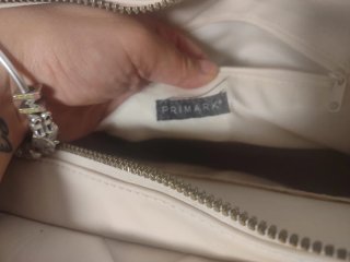 Bolso acolchado blanco roto mujer