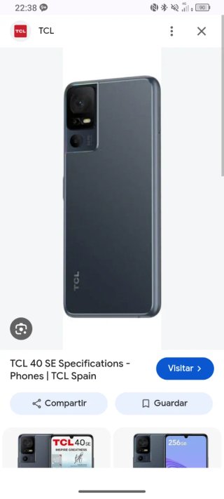 Teléfono Móvil TCL 40 SE Negro/Gris