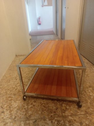 Mesa centro madera y metal