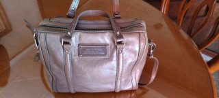 Bimba y Lola Vintage Bronze Leather Handbag.