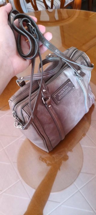 Bimba y Lola Vintage Bronze Leather Handbag.