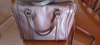 Bimba y Lola Vintage Bronze Leather Handbag.