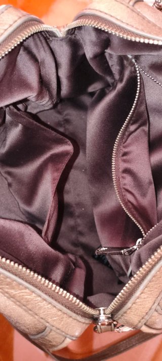 Bimba y Lola Vintage Bronze Leather Handbag.