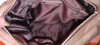 Bimba y Lola Vintage Bronze Leather Handbag.