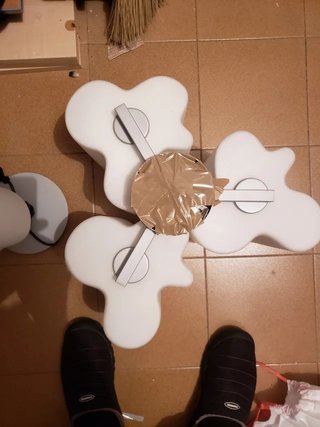 conjunto de dos lamparas y plafón a juego