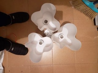 conjunto de dos lamparas y plafón a juego