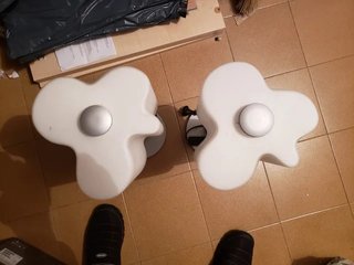 conjunto de dos lamparas y plafón a juego