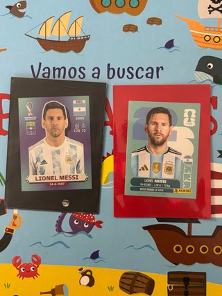 PACK HISTÓRICO 2 CROMOS MESSI - PANINI OFICIAL