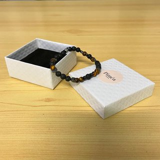Pulsera hombre ojo de tigre 6mm piedra natural