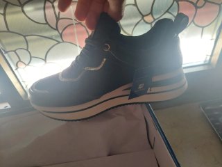Scarpe Renato Balestra sportive nere e oro NUOVE