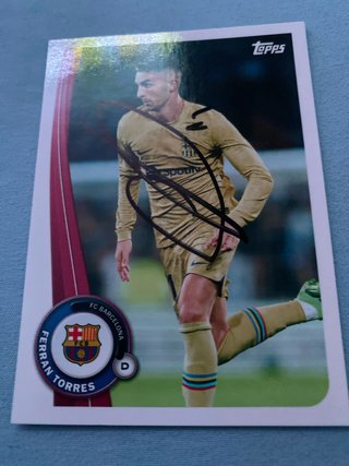 Carta Ferran Torres Firmada Topps FC Barcelona