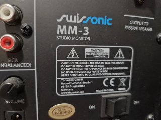 Monitores Estudio Swissonic MM-3 (Pareja)
