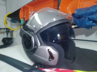 Casco Moto Modular Gris L52