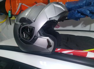 Casco Moto Modular Gris L52