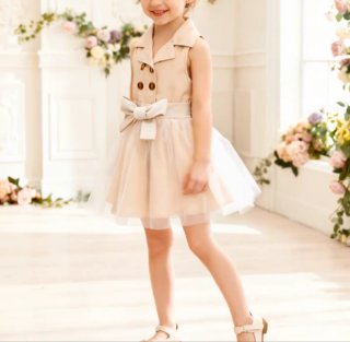 Vestido beige niña 2-3 años