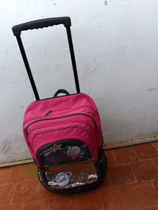 Mochila con ruedas y asa extensible