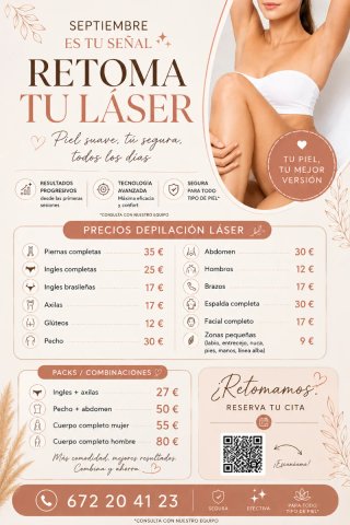 Depilación Láser - Septiembre es tu señal
