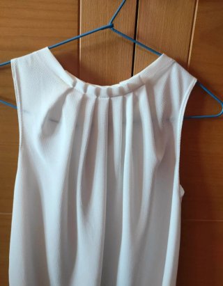 Camisa cuello Halter beige