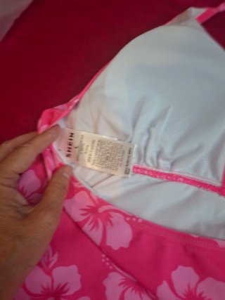 Tankini rosa estampado flores