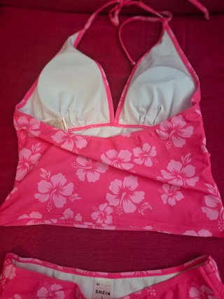Tankini rosa estampado flores