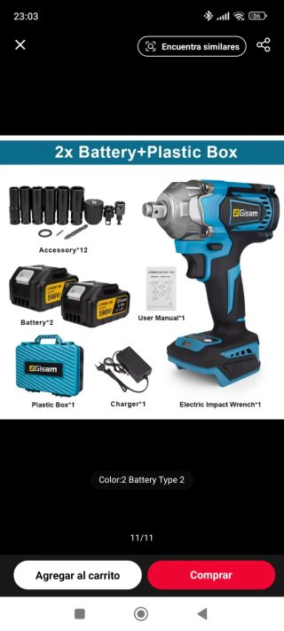 Pistola de impacto Gisam 21V