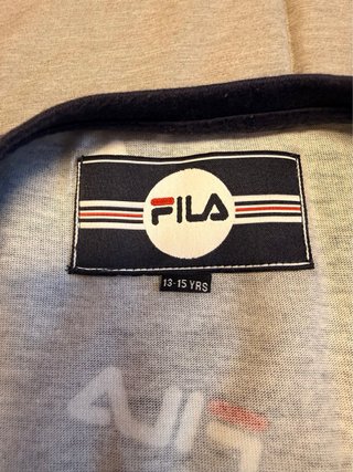 Camiseta Fila azul con logo repetido 13 / 15 años