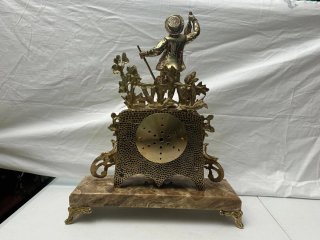 Reloj de Bronce Antiguo francés cuerda  funciona