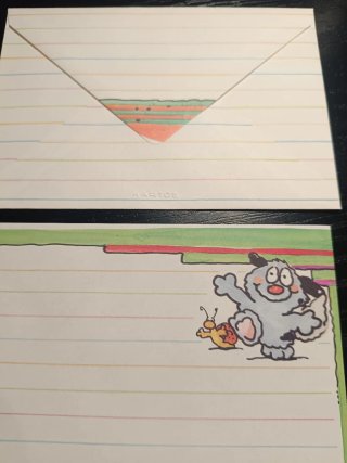 Papel carta y sobre Kartos gatito