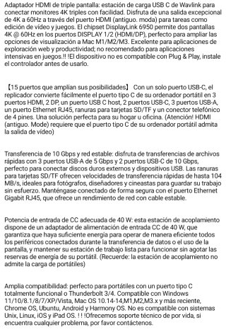 Estación WAVLINK DisplayLink Triple Monitor