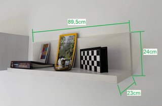 Mueble TV gris y blanco + 2 estanterías