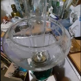 Quinqué Inglés Cristal Porcelana Metal