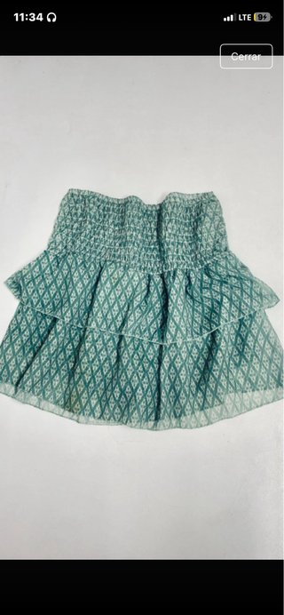 Falda Cayetana verde estampado rombos