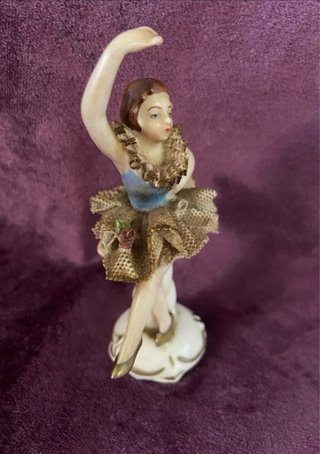 Figura Bailarina Dresden Porcelana