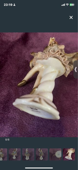 Figura Bailarina Dresden Porcelana