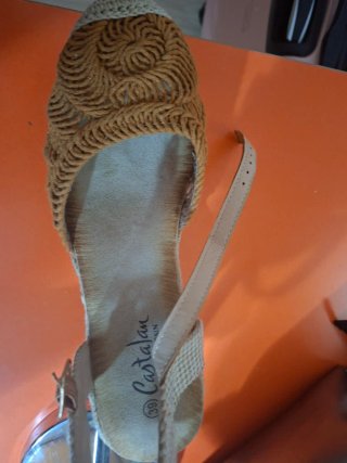 Esparteñas Beige y Marrón Talla 39