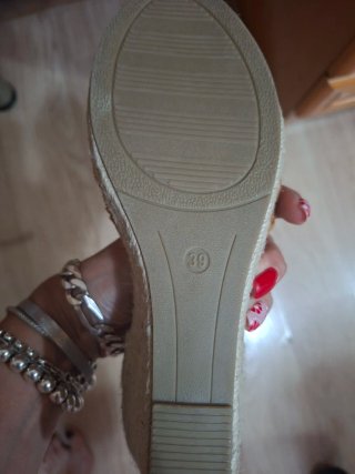Esparteñas Beige y Marrón Talla 39