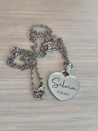 Ciondolo a cuore con foto personalizzata