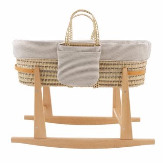 Moisés de mimbre con soporte