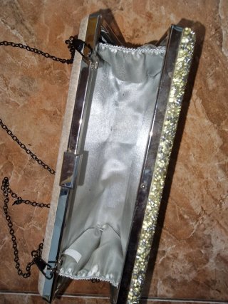 Bolso de fiesta dorado y plateado