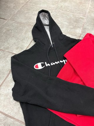 Pack 2 Sudaderas Champion Vintage Negro y Rojo