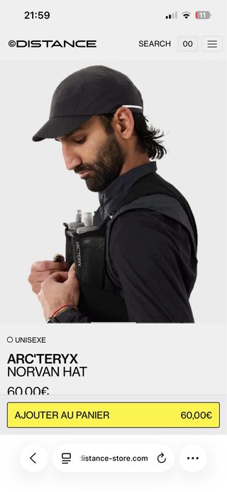 Gorra Arc'teryx Norvan S/M Negro