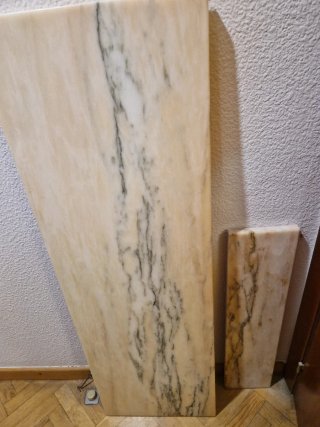 Placa de mármol veteado