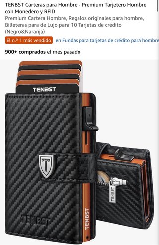 Cartera Hombre Tarjetero RFID Monedero NUEVO