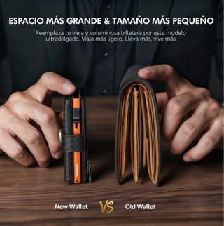 Cartera Hombre Tarjetero RFID Monedero NUEVO