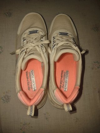 Skechers Beige/Rosa Zapatillas Deportivas