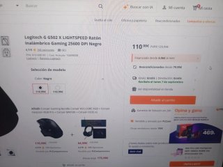 Ratón Logitech G502 X Lightspeed