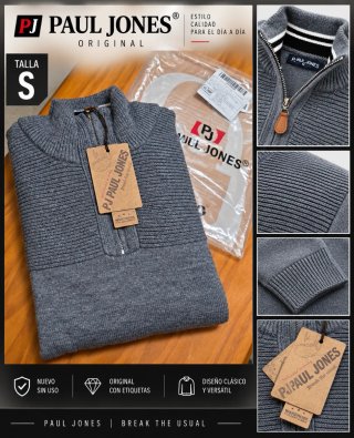 Jersey Paul Jones Original Gris Anthracite Talla M