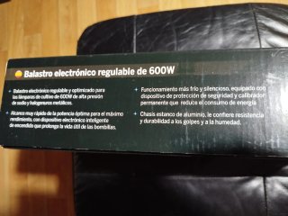 Balastro Electrónico Supernova 600W + Bombilla