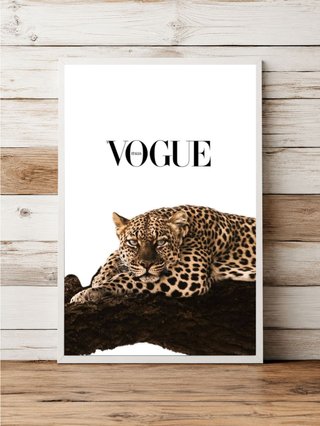 Cuadro Vogue Italia Leopardo 20x30cm