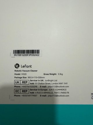 Robot Aspiradora Lefant M320